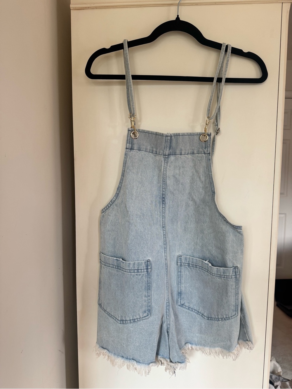 Show Me Your MuMu Light Blue Denim Kids Overall Romper